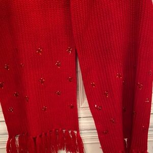 NWOT BLING red scarf
